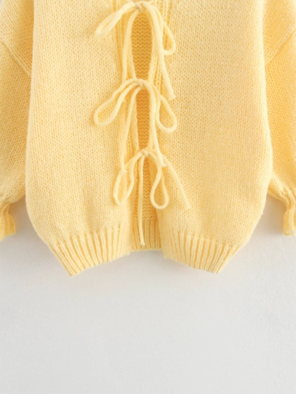 Yellow Knit Sweater Vest-[Adult]-[Female]-2022 Online Blue Zone Planet