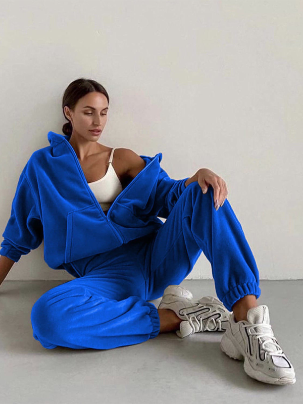 New fashion sports leisure sweater set-[Adult]-[Female]-2022 Online Blue Zone Planet