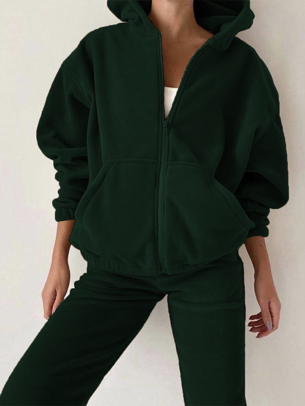 New fashion sports leisure sweater set-[Adult]-[Female]-Green-S-2022 Online Blue Zone Planet