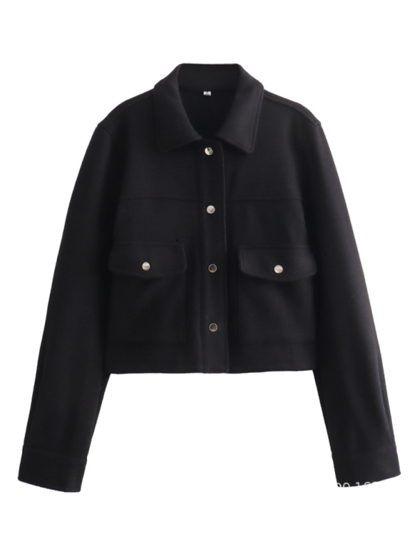 Anna's Tweed Shirt Tweed Outer Blouse Jacket-TOPS / DRESSES-[Adult]-[Female]-Black-XS-2022 Online Blue Zone Planet