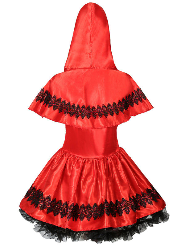 Blue Zone Planet | Little Red Riding Hood Halloween Costume-Tops / Dresses-[Adult]-[Female]-2022 Online Blue Zone Planet