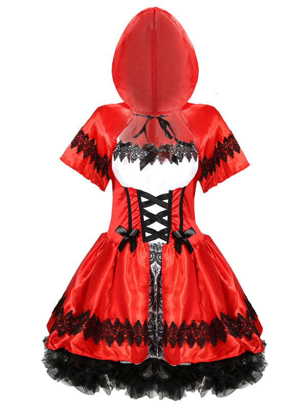 Blue Zone Planet | Little Red Riding Hood Halloween Costume-Tops / Dresses-[Adult]-[Female]-2022 Online Blue Zone Planet