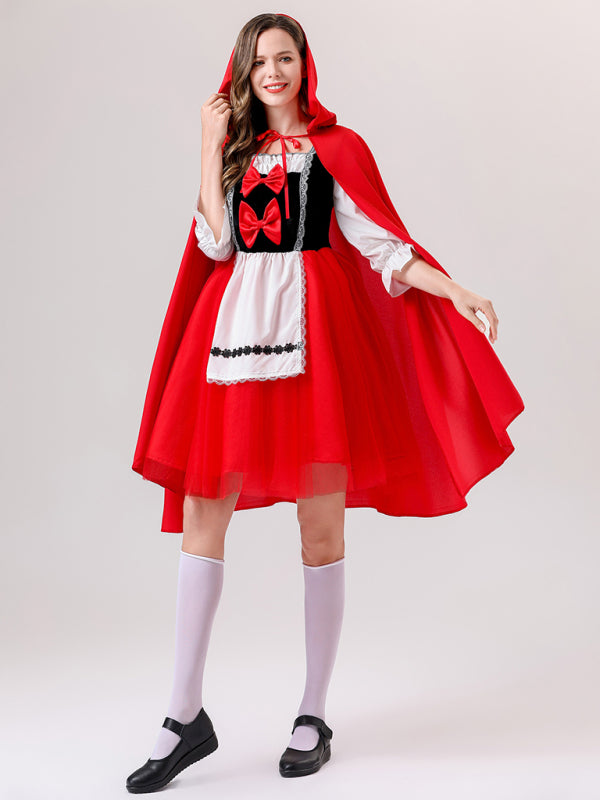 Blue Zone Planet | Little Red Riding Hood Cosplay Halloween Costume - Red / S Blue Zone Planet | Little Red Riding Hood Cosplay Halloween Costume - Red / S