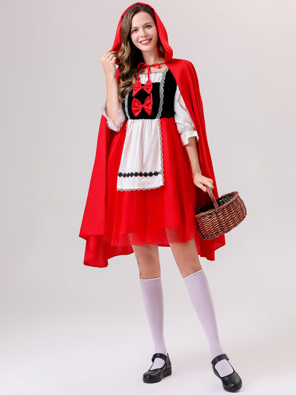 Blue Zone Planet | Halloween role-playing fairy tale COS Little Red Riding Hood and the Wolf drama costume performance clothing-TOPS / DRESSES-[Adult]-[Female]-2022 Online Blue Zone Planet