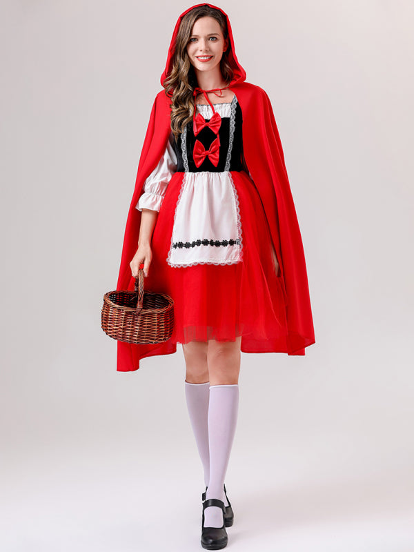 Blue Zone Planet | Little Red Riding Hood Cosplay Halloween Costume - Red / S Blue Zone Planet | Little Red Riding Hood Cosplay Halloween Costume - Red / S