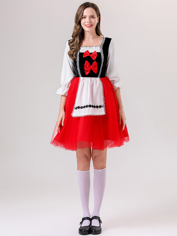 Blue Zone Planet | Halloween role-playing fairy tale COS Little Red Riding Hood and the Wolf drama costume performance clothing-TOPS / DRESSES-[Adult]-[Female]-2022 Online Blue Zone Planet