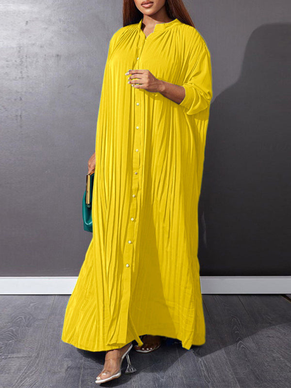 Zone Planet | Bella's Plus Size Loose Casual Pleated Maxi Dress Zone Planet | Bella's Plus Size Loose Casual Pleated Maxi Dress