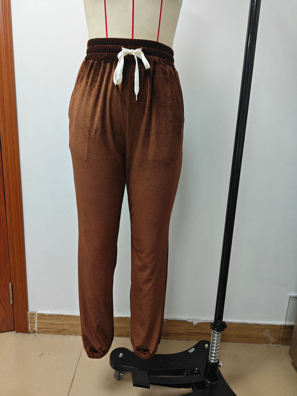 New autumn and winter versatile elastic waist pants-[Adult]-[Female]-2022 Online Blue Zone Planet