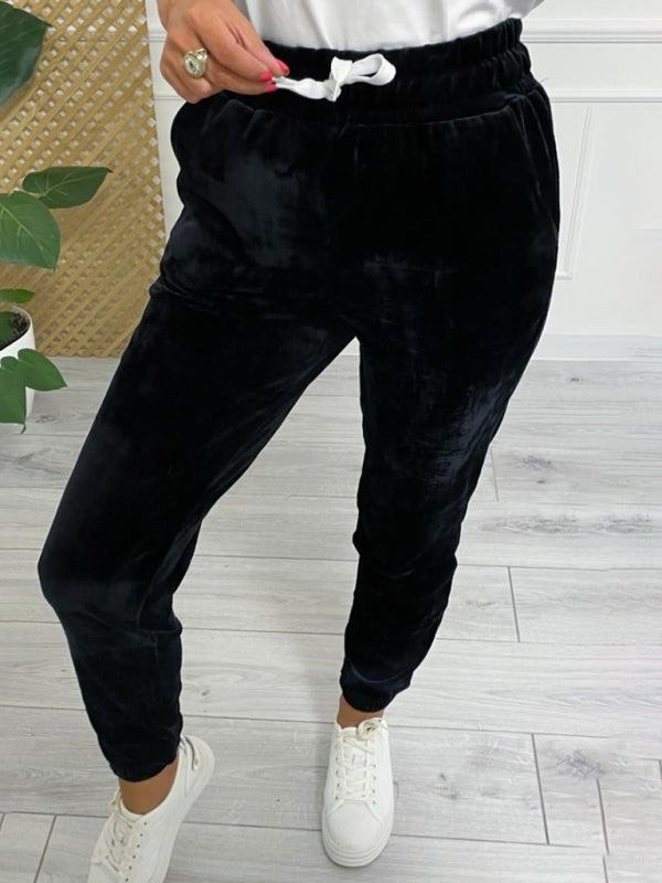 New autumn and winter versatile elastic waist pants-[Adult]-[Female]-2022 Online Blue Zone Planet