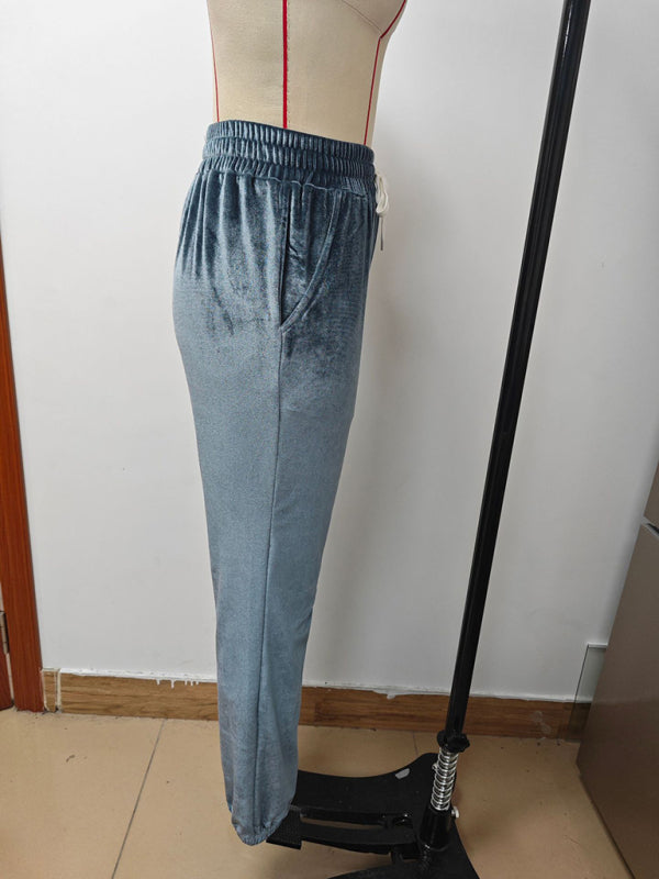 New autumn and winter versatile elastic waist pants-[Adult]-[Female]-2022 Online Blue Zone Planet