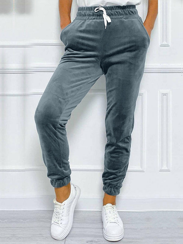 New autumn and winter versatile elastic waist pants-[Adult]-[Female]-2022 Online Blue Zone Planet