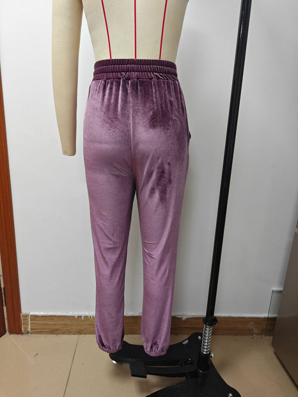 New autumn and winter versatile elastic waist pants-[Adult]-[Female]-2022 Online Blue Zone Planet