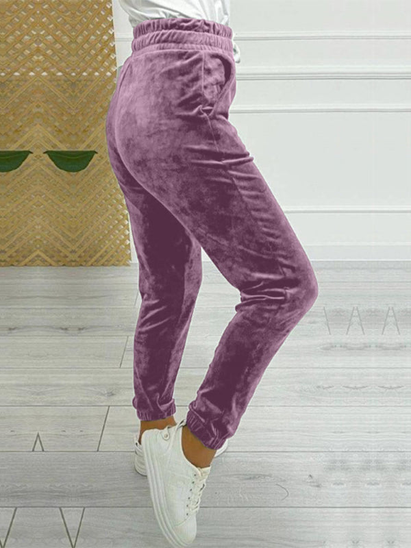 New autumn and winter versatile elastic waist pants-[Adult]-[Female]-2022 Online Blue Zone Planet