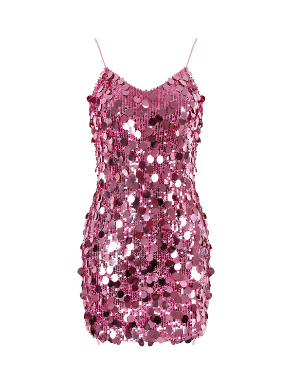 Laura's Sequined Strappy Bodycon Mini Dress | Blue Zone Planet Laura's Sequined Strappy Bodycon Mini Dress | Blue Zone Planet