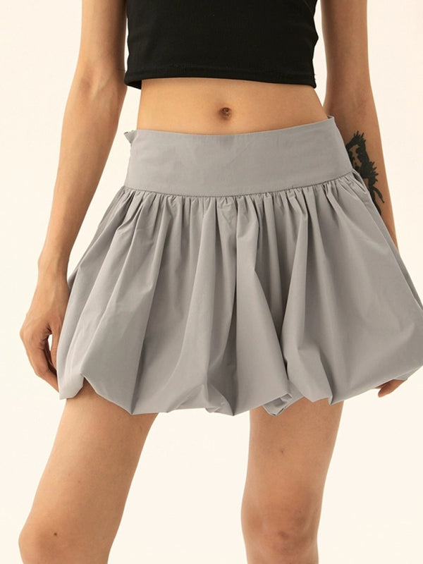 Fashionable Tutu Skirt Flower Bud Skirt Short Skirt-[Adult]-[Female]-Grey-S-2022 Online Blue Zone Planet