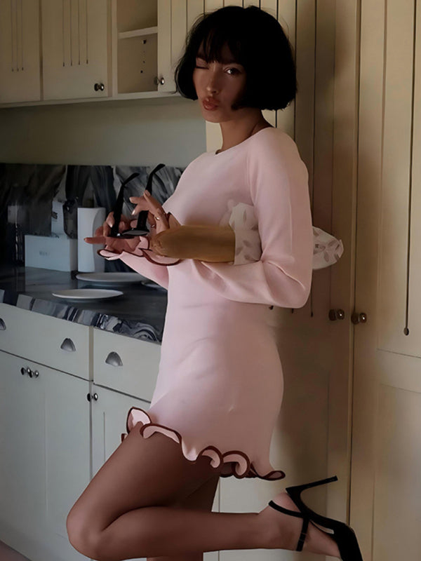 tight female dresses Tina's Tight Short Skirt Ruffle Dress