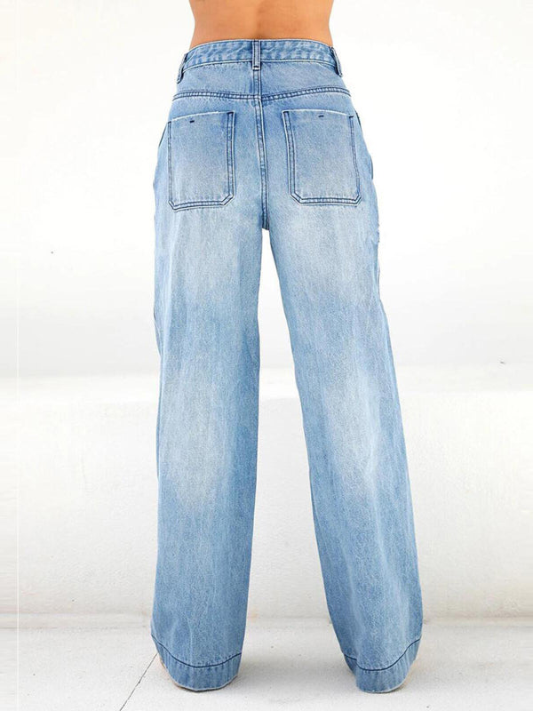 Blue Zone Planet | High-rise loose-fitting wide-leg jeans