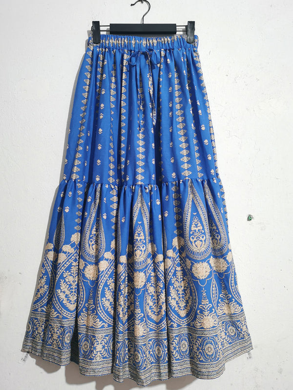 Blue Zone Planet | Bohemian Holiday High Waist Beach Maxi Skirt-[Adult]-[Female]-2022 Online Blue Zone Planet