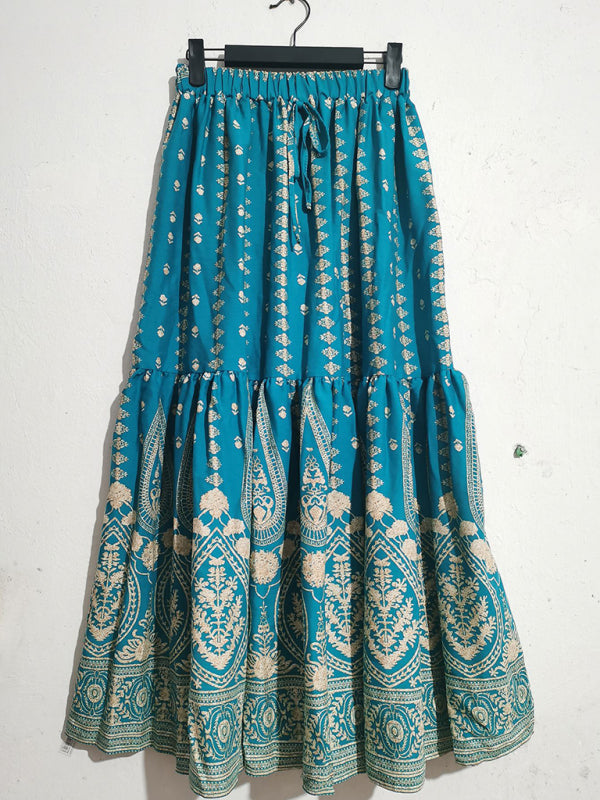 Blue Zone Planet | Bohemian Holiday High Waist Beach Maxi Skirt-[Adult]-[Female]-2022 Online Blue Zone Planet