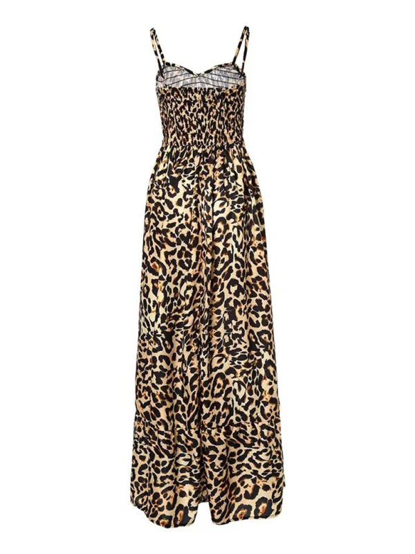 Tina's New Leopard Print V-Neck Maxi Dress-TOPS / DRESSES-[Adult]-[Female]-2022 Online Blue Zone Planet
