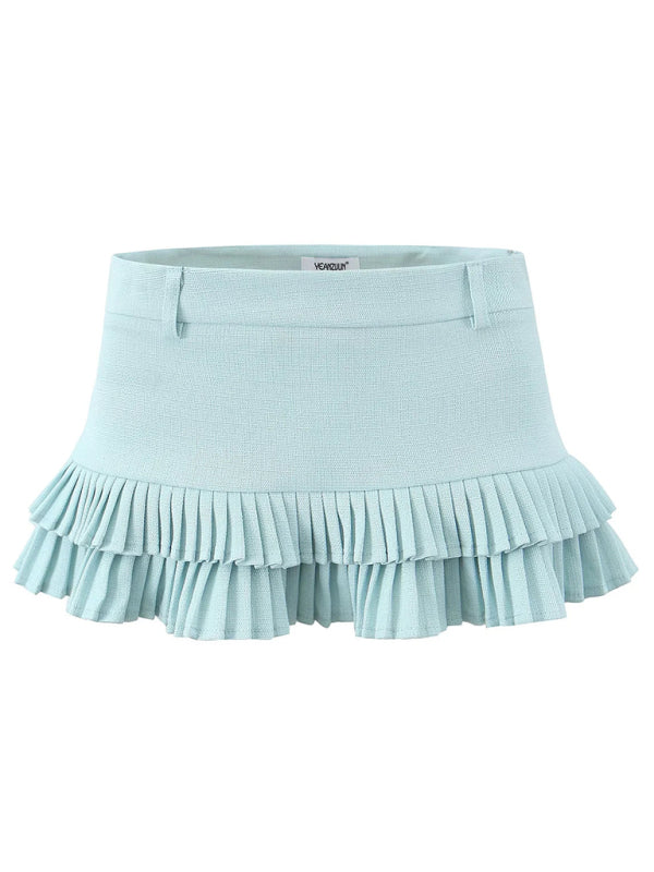 Sexy sweet and spicy low waist hot girl pleated skirt-[Adult]-[Female]-2022 Online Blue Zone Planet