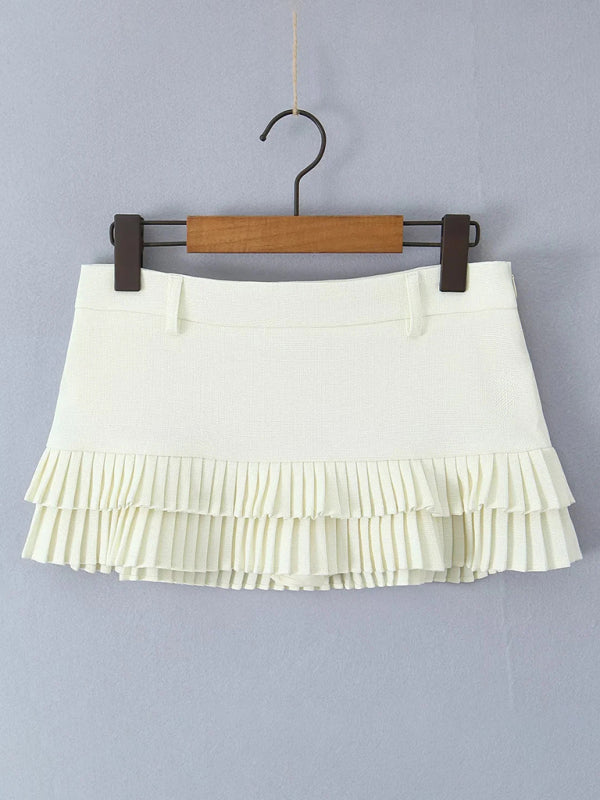 Sexy sweet and spicy low waist hot girl pleated skirt-[Adult]-[Female]-2022 Online Blue Zone Planet