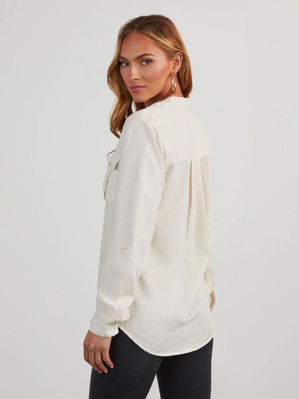 New casual lapel single-breasted women's long-sleeved denim-[Adult]-[Female]-2022 Online Blue Zone Planet