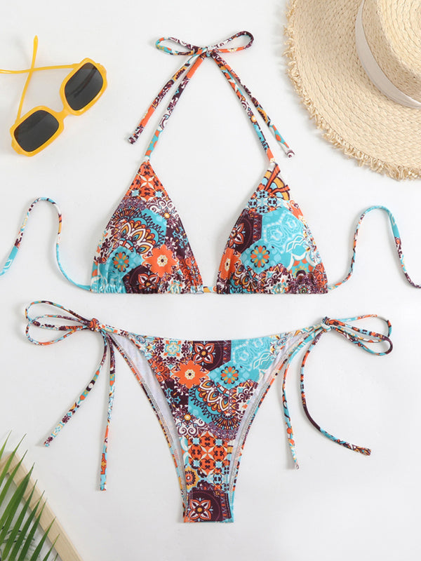 New style printed split bikini triangle lace sexy bikini-[Adult]-[Female]-Pattern4-S-2022 Online Blue Zone Planet