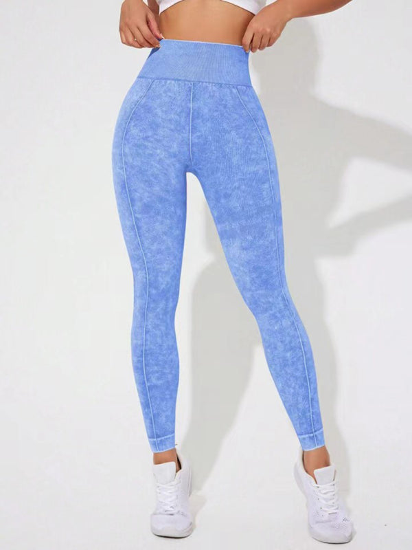 New washed frosted peach hip trousers tights sports trousers leggings-[Adult]-[Female]-2022 Online Blue Zone Planet