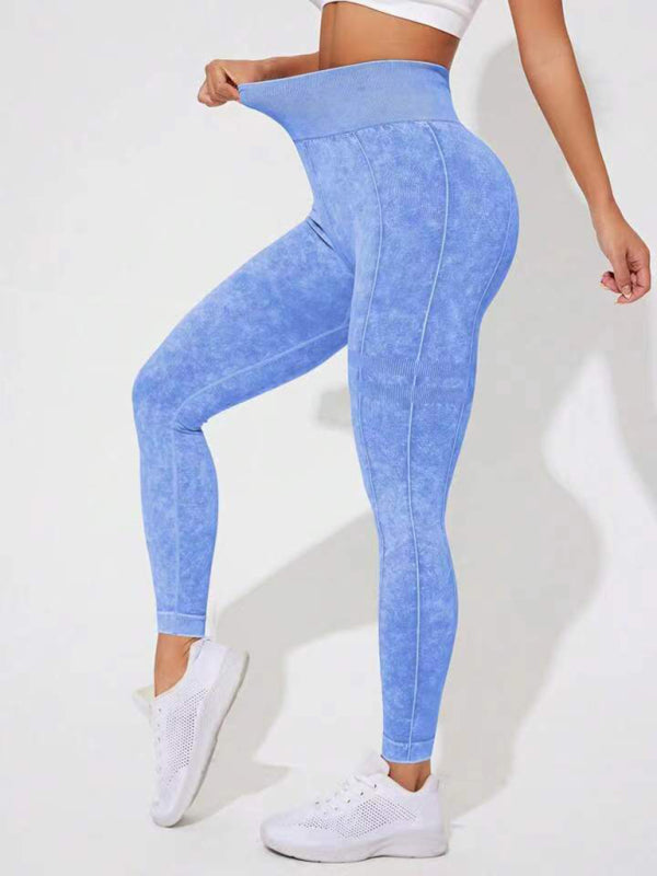 New washed frosted peach hip trousers tights sports trousers leggings-[Adult]-[Female]-2022 Online Blue Zone Planet