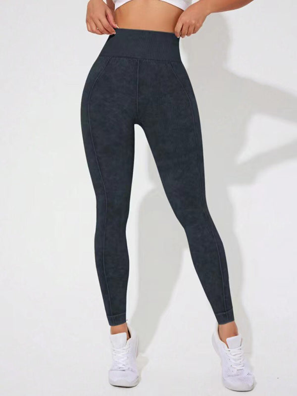 New washed frosted peach hip trousers tights sports trousers leggings-[Adult]-[Female]-2022 Online Blue Zone Planet