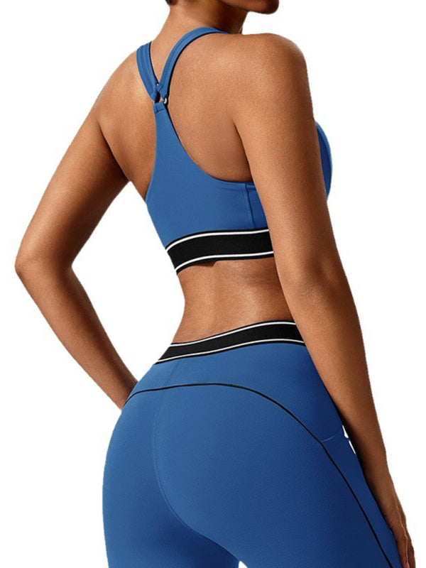 New elastic fitness fashion yoga vest with chest pad-[Adult]-[Female]-2022 Online Blue Zone Planet