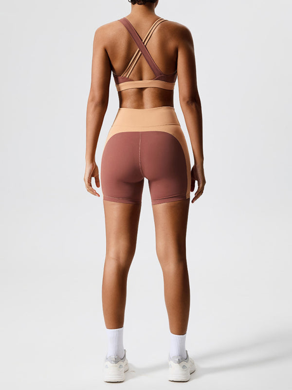Environmentally friendly fabric new backless yoga vest + yoga pants outdoor sports suit-[Adult]-[Female]-2022 Online Blue Zone Planet