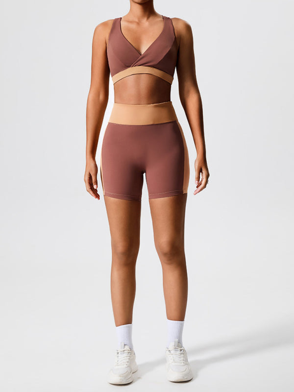 Environmentally friendly fabric new backless yoga vest + yoga pants outdoor sports suit-[Adult]-[Female]-2022 Online Blue Zone Planet