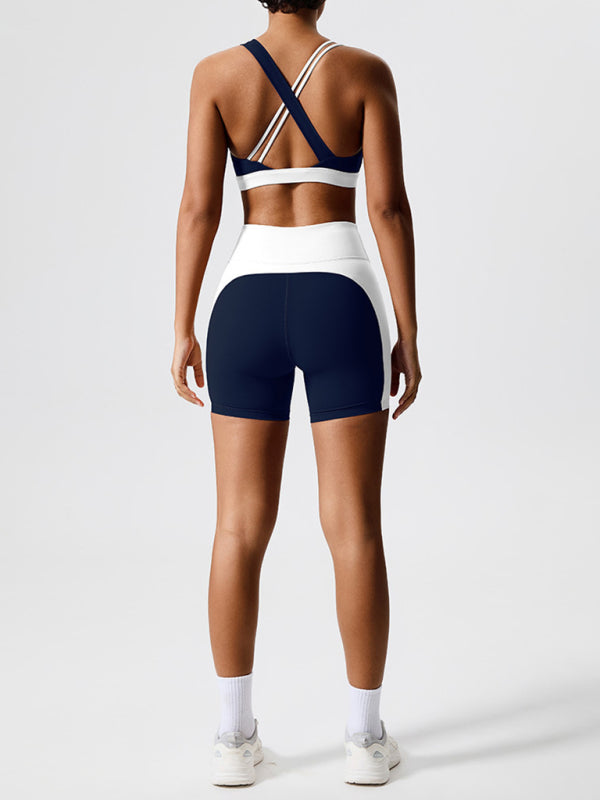 Environmentally friendly fabric new backless yoga vest + yoga pants outdoor sports suit-[Adult]-[Female]-2022 Online Blue Zone Planet
