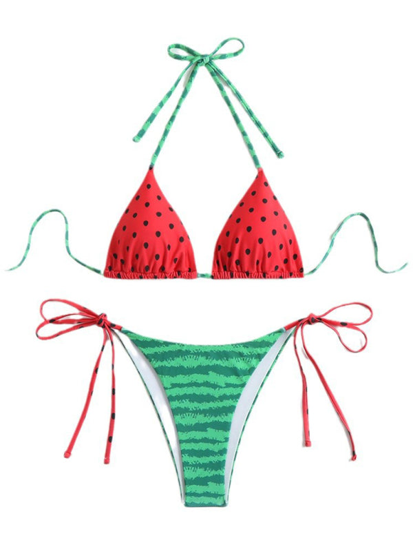 Watermelon Print Bikini-[Adult]-[Female]-2022 Online Blue Zone Planet