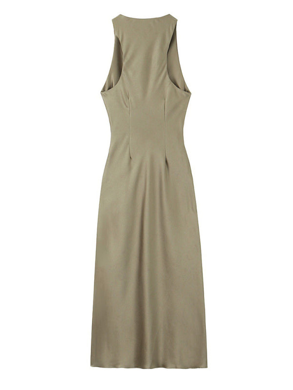 Women's Fashion Elegant Slim Midi Dress-[Adult]-[Female]-2022 Online Blue Zone Planet