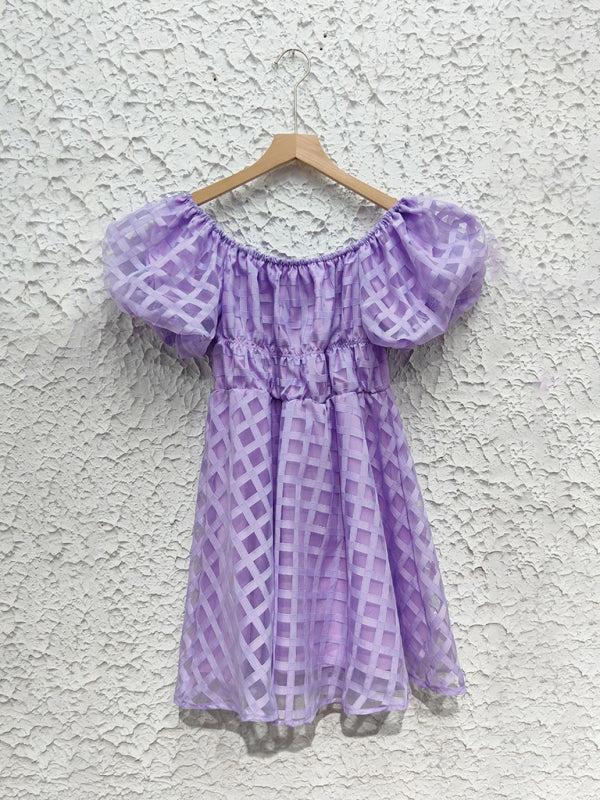 Ladies new fashion one shoulder lantern sleeve sexy backless dress-TOPS / DRESSES-[Adult]-[Female]-2022 Online Blue Zone Planet