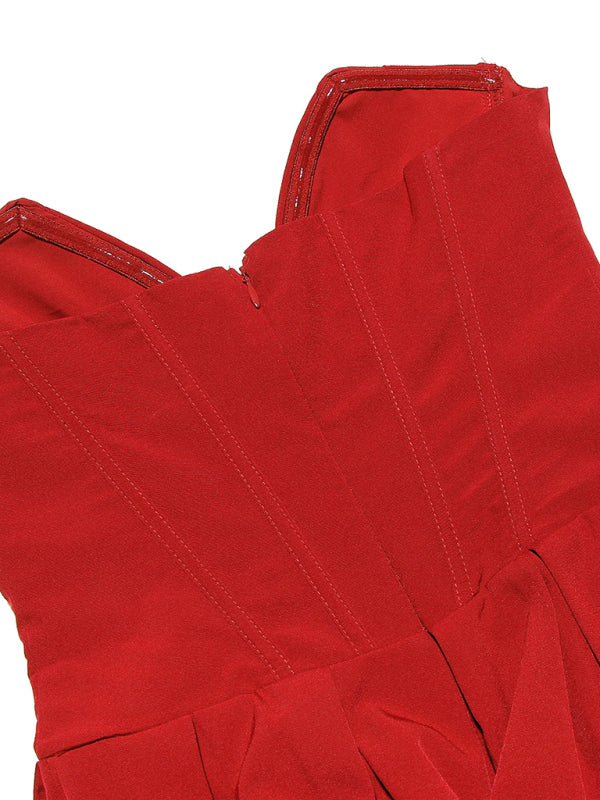 Ladies new sexy tube top backless herringbone waist dress-TOPS / DRESSES-[Adult]-[Female]-2022 Online Blue Zone Planet