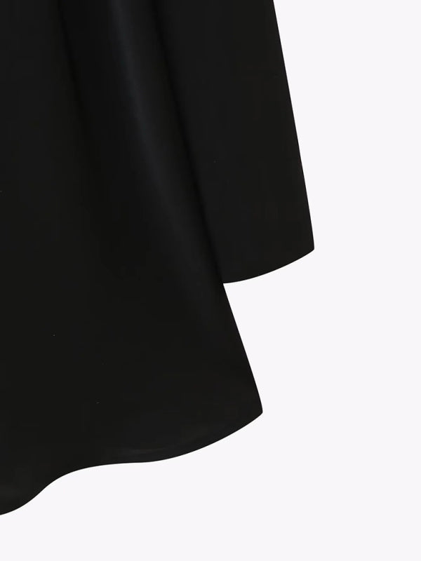New fashion simple single shoulder floor-length dress-TOPS / DRESSES-[Adult]-[Female]-2022 Online Blue Zone Planet