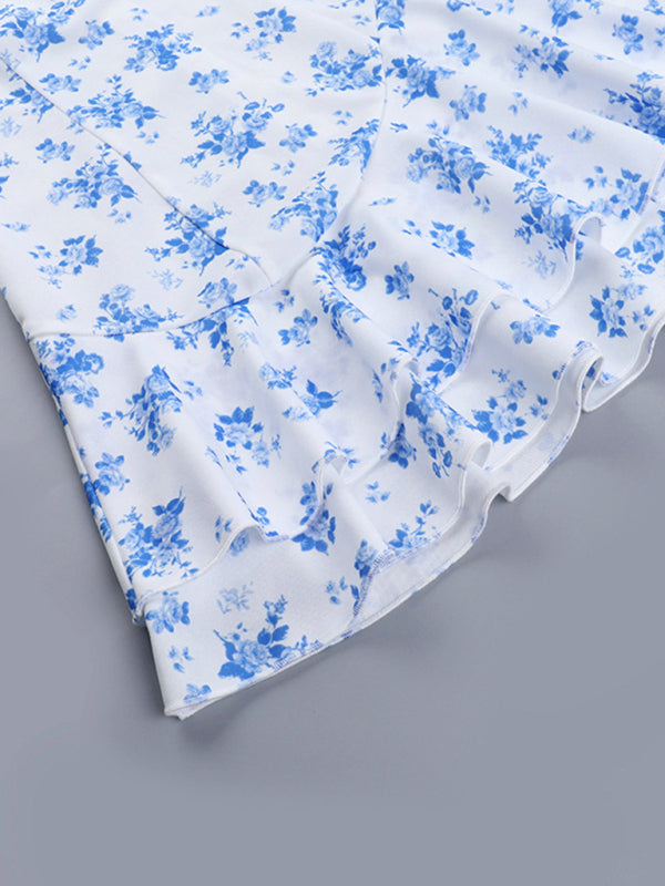 Printed Strapless A-Line Dress-[Adult]-[Female]-2022 Online Blue Zone Planet