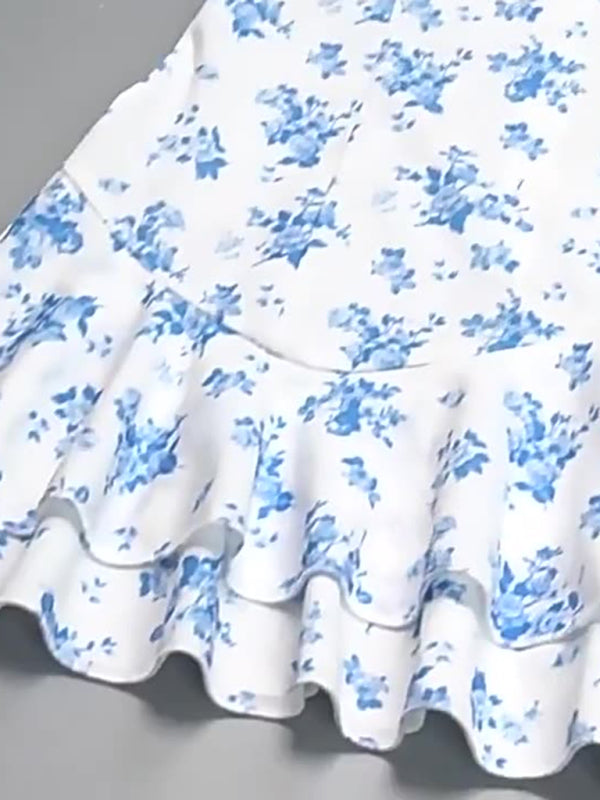 Printed Strapless A-Line Dress-[Adult]-[Female]-2022 Online Blue Zone Planet