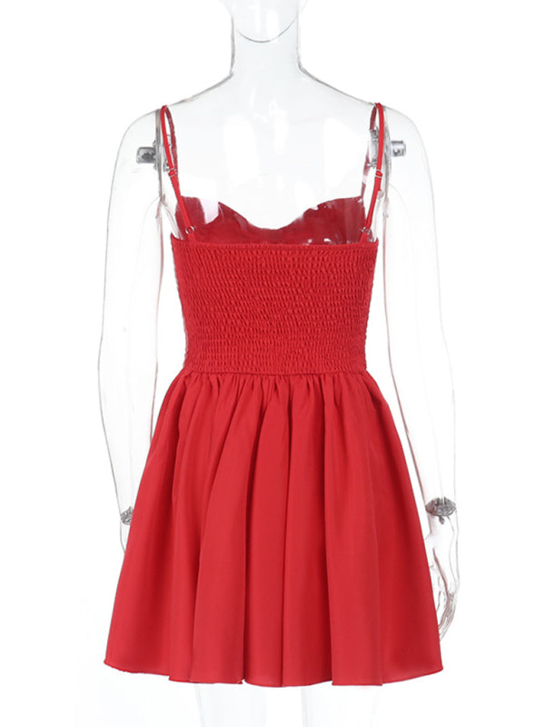 Sexy slim fit button design suspender tutu skirt-[Adult]-[Female]-2022 Online Blue Zone Planet