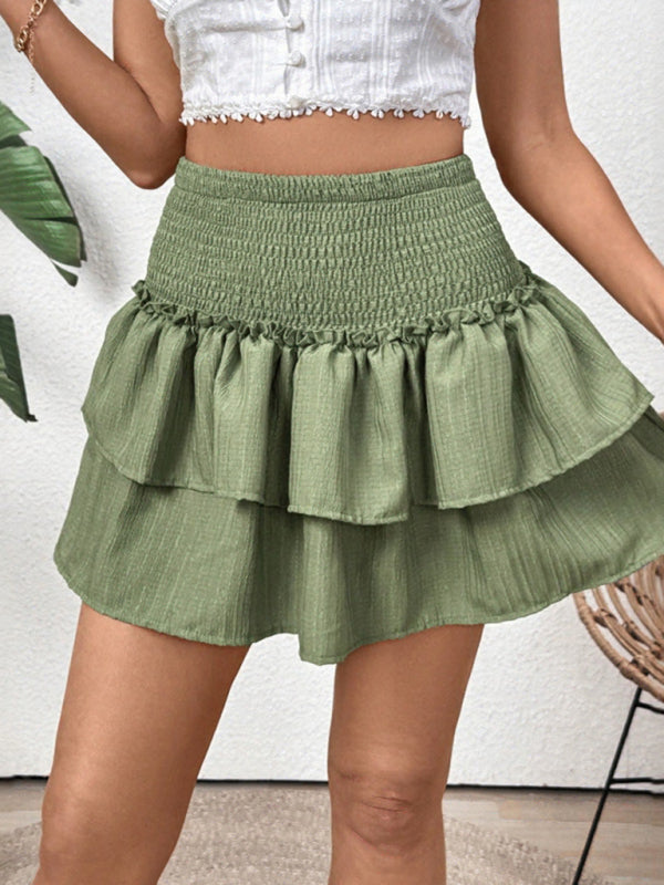 Pleated layered skirt-[Adult]-[Female]-2022 Online Blue Zone Planet