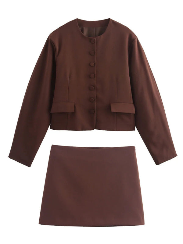 Blazer and Mini Skirt Set-[Adult]-[Female]-2022 Online Blue Zone Planet