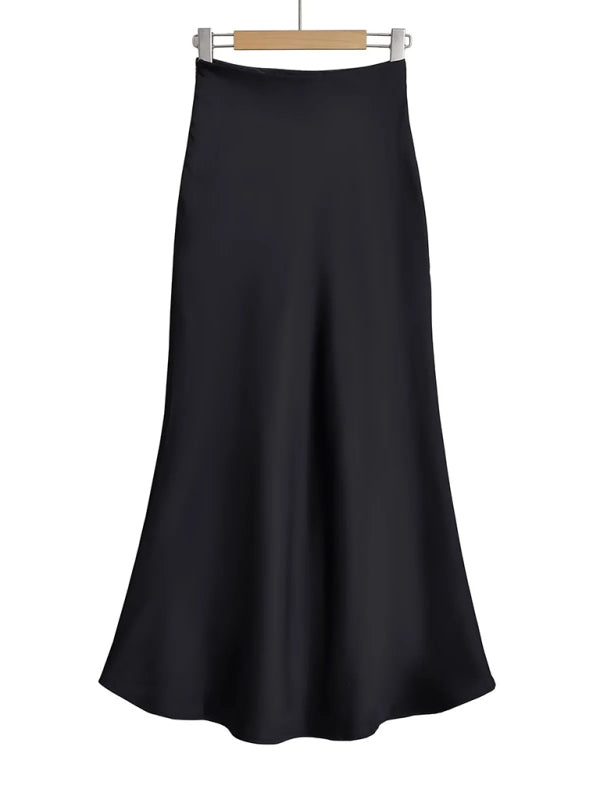 High waist maxi skirt-[Adult]-[Female]-Black-S-2022 Online Blue Zone Planet