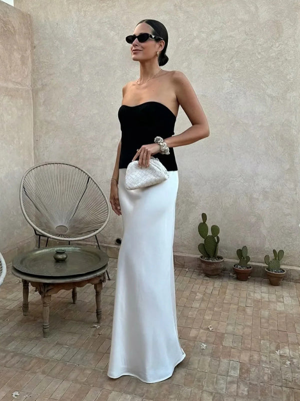 High waist maxi skirt-[Adult]-[Female]-2022 Online Blue Zone Planet