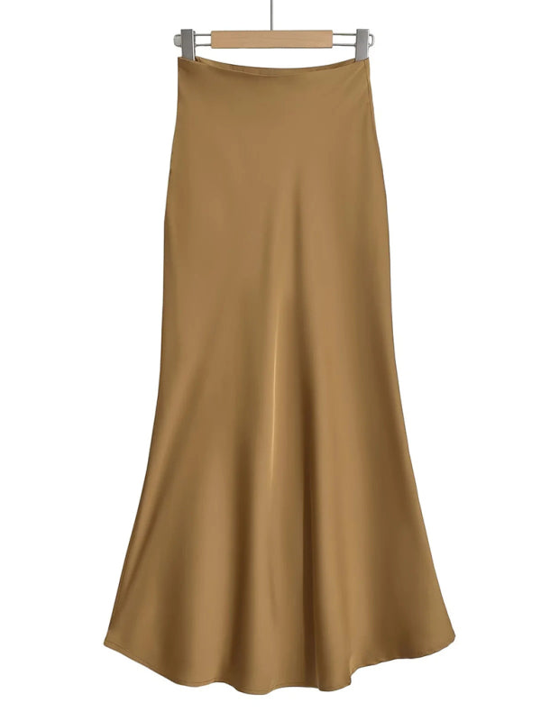 High waist maxi skirt-[Adult]-[Female]-Earth yellow-S-2022 Online Blue Zone Planet