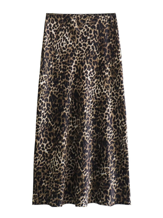 Leopard print casual skirt-[Adult]-[Female]-Leopard-XS-2022 Online Blue Zone Planet