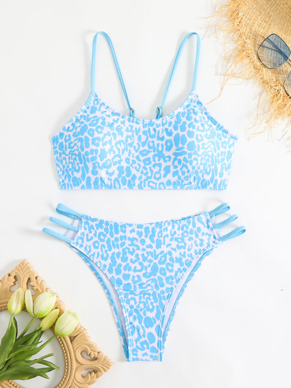 Leopard print two piece sexy swimsuit-[Adult]-[Female]-2022 Online Blue Zone Planet